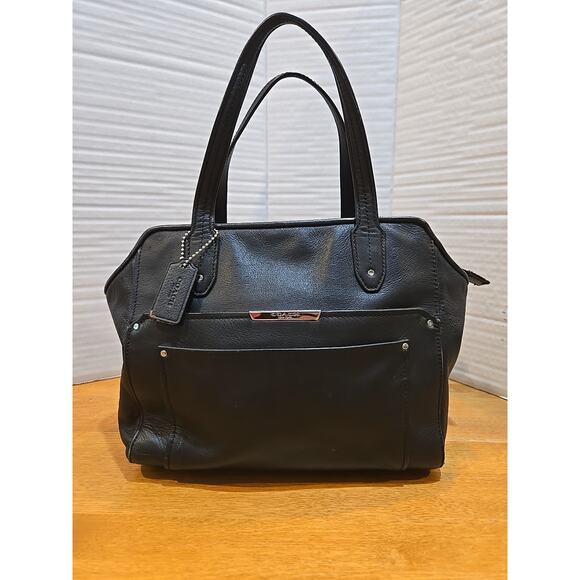 Coach Handbags - COACH Taylor Betty Black Leather Tote Cross-Body Bag City Classic Retro Preppy